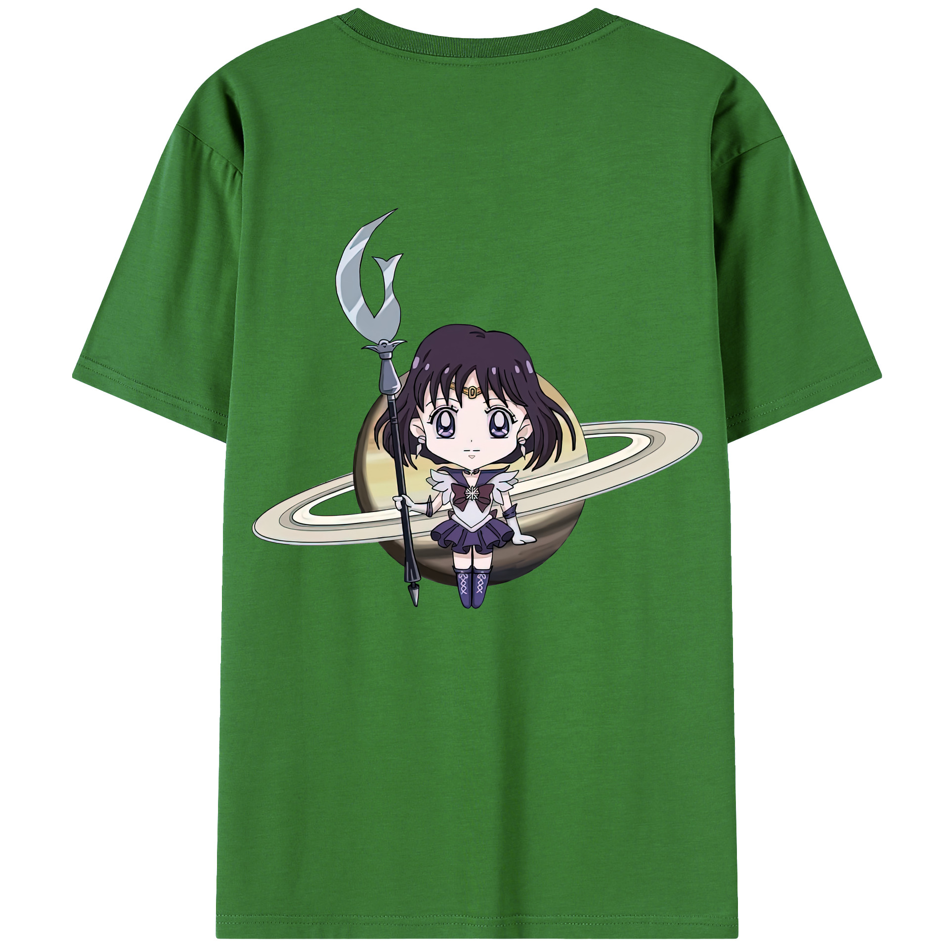 （画像用） 美少女戦士セーラームーン 土萠ほたる Sailor Moon Tomoe Hotaru （セーラーサターン；Sailor Saturn） レディース半袖Tシャツ(バックプリント)